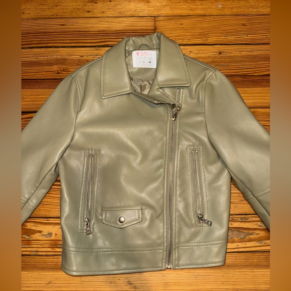 Girls faux leather biker jacket - Picture 1 of 3